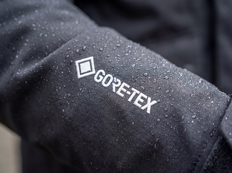 Gore-Tex logo on jacket sleeve